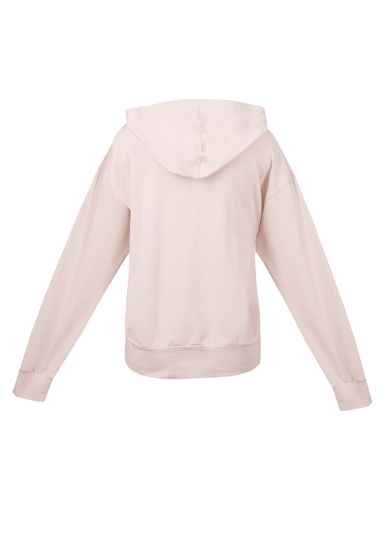 Modna bluza z kapturem  DK-K-B8 - ecru bawełna - Dkaren