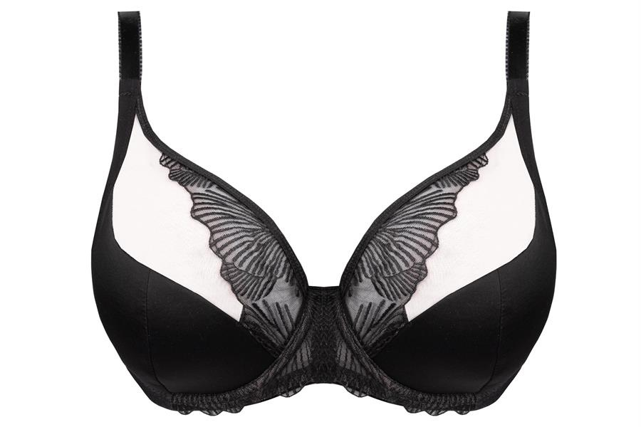 Półusztywniany biustonosz SINTRA czarny beż - Unikat