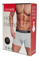Gładkie bokserki Cornette High Emotion biały