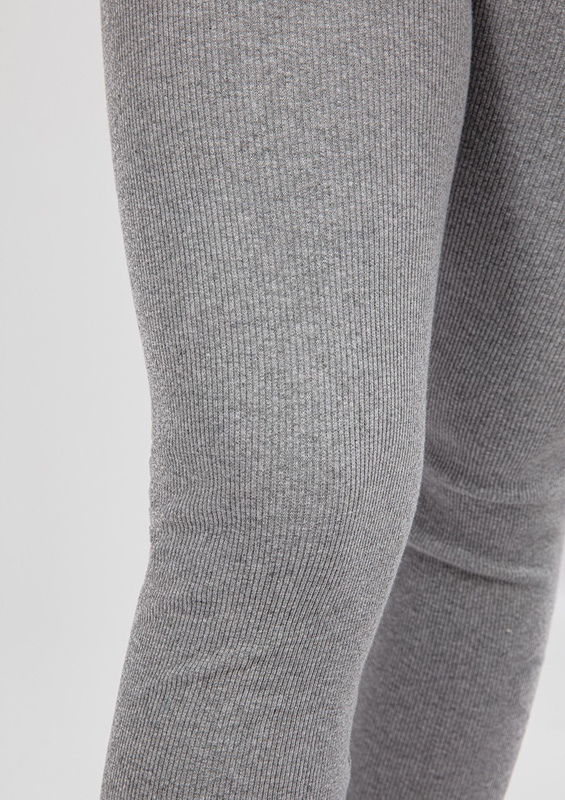 Komplet Oseye - szary bawełna gruba i prążki - Dkaren