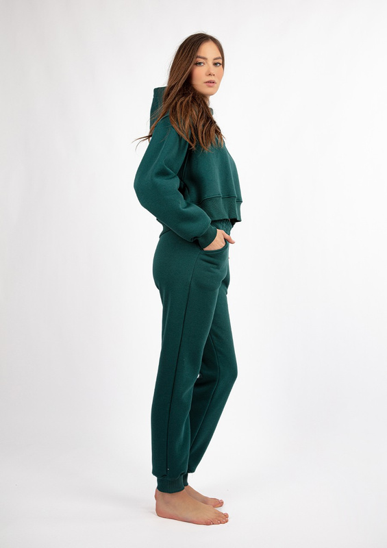 Ciepły komplet dresowy, bawełniany Dk-k-b16 zieleń Dkaren