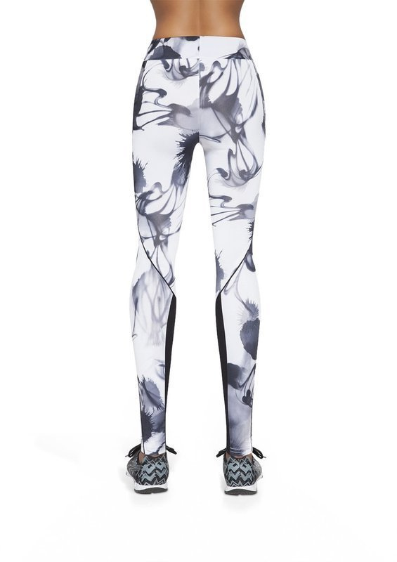 Wzorzyste damskie legginsy sportowe Bas Bleu - Calypso 