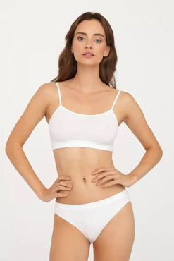 Gatta - krótki Top na wąskich ramiączkach / biały