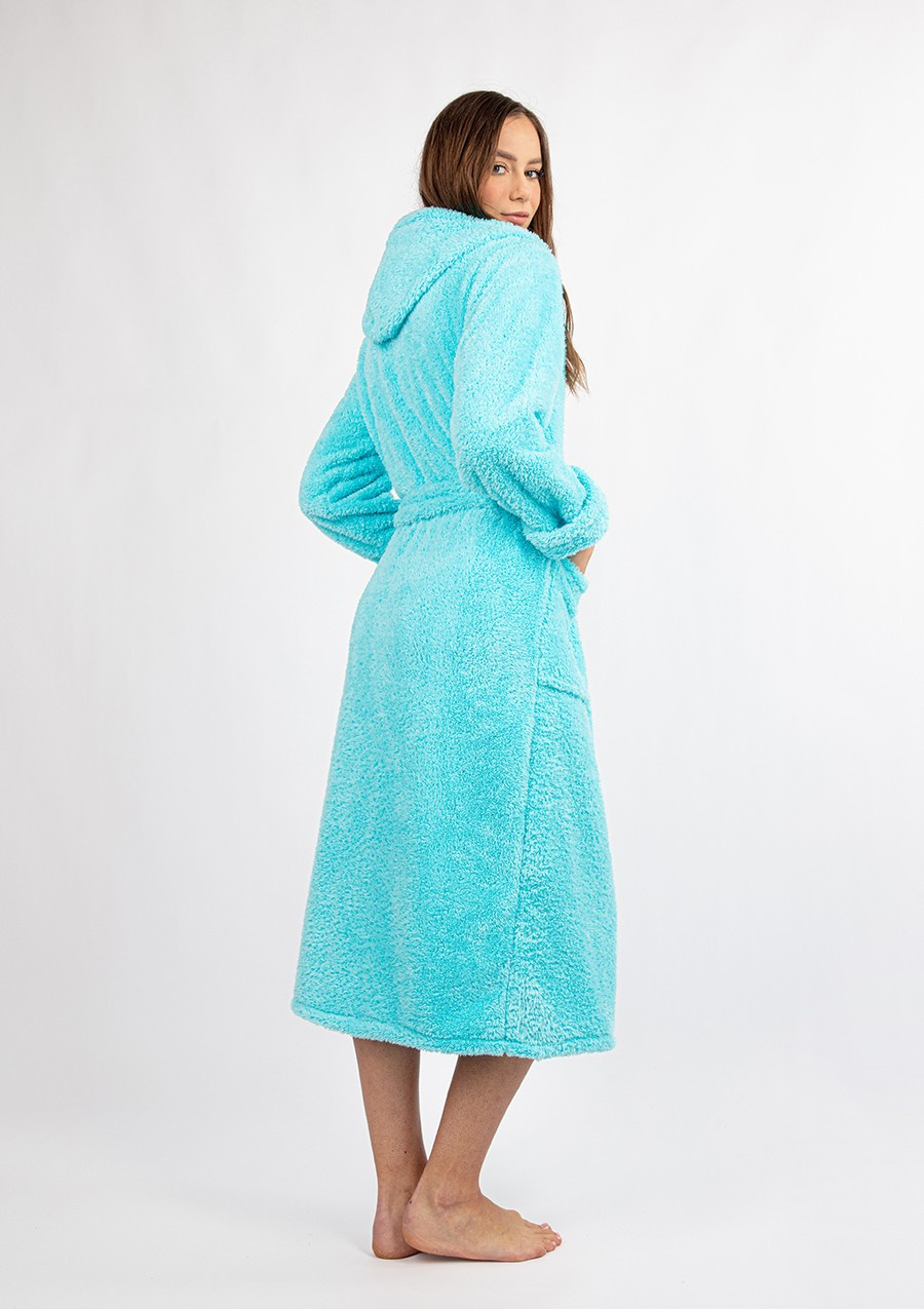 Szlafrok/Podomka DIANA DŁUGA - puch turkus - Dkaren
