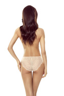 Koronkowe beżowe majtki damskie Kayla 5027 Beż - Lapinee