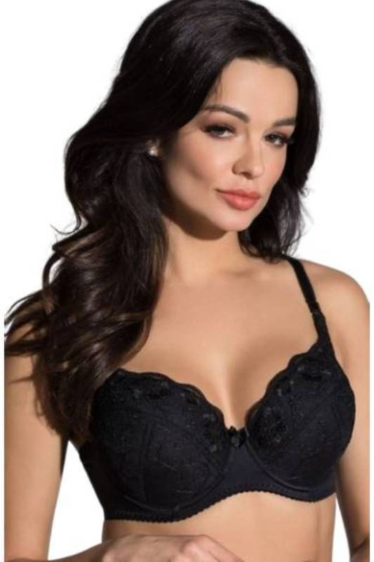 Czarny usztywniany biustonosz Biggi