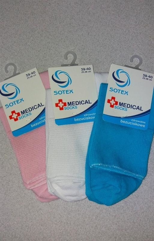 Skarpetki damskie Sotex - Bezuciskowa Skarpetka CZARNA / 4522