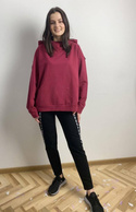 Bordowy dres z kapturem De Lafense 496 JUST