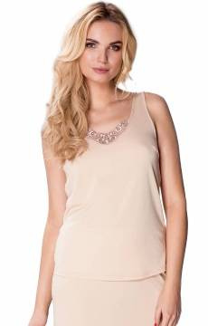 Koszulka na ramiączkach, z jedwabiu Vistex Mewa 919 Karina