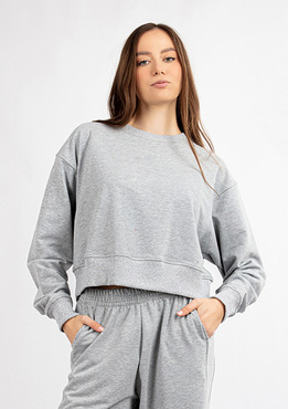 Bawełniana bluza dresowa DK-K-B23 - szary Dkaren