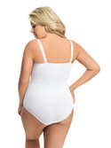 Eleganckie body Gorsenia G184 Livia z odpinanymi ramiączkami BIAŁE