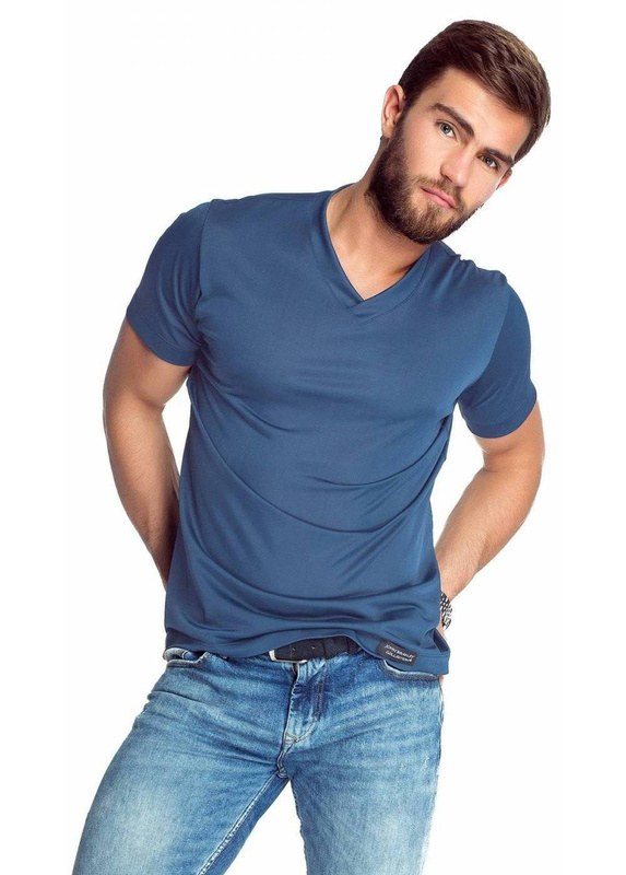 Niebieski t-shirt MEWA 6087 Caro 