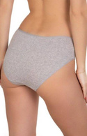 Beżowe bawełniane gładkie figi damskie Lama - 400 Bikini