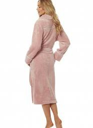 Elegancki ciepły szlafrok damski L&L 2084 Satyn baletowy 