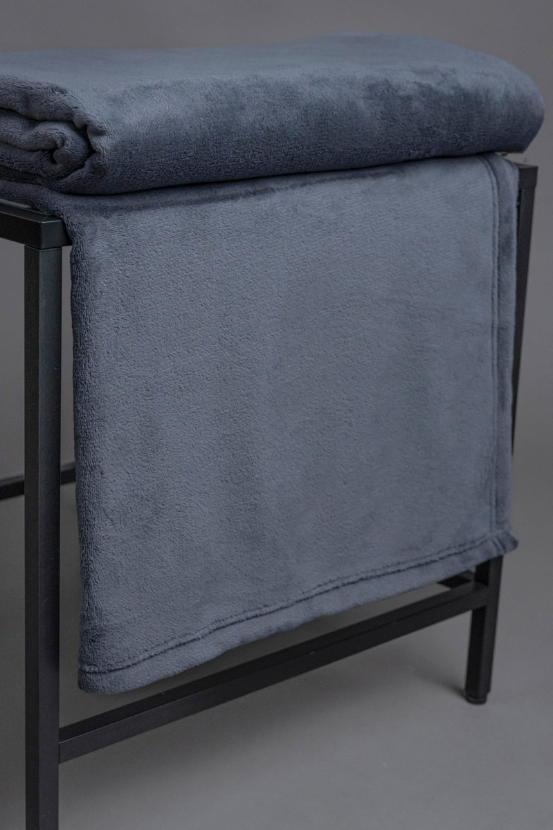 Miękki grafitowy koc Unikat Sharon