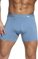 Gładkie bokserki Cornette  Authentic jeansowy