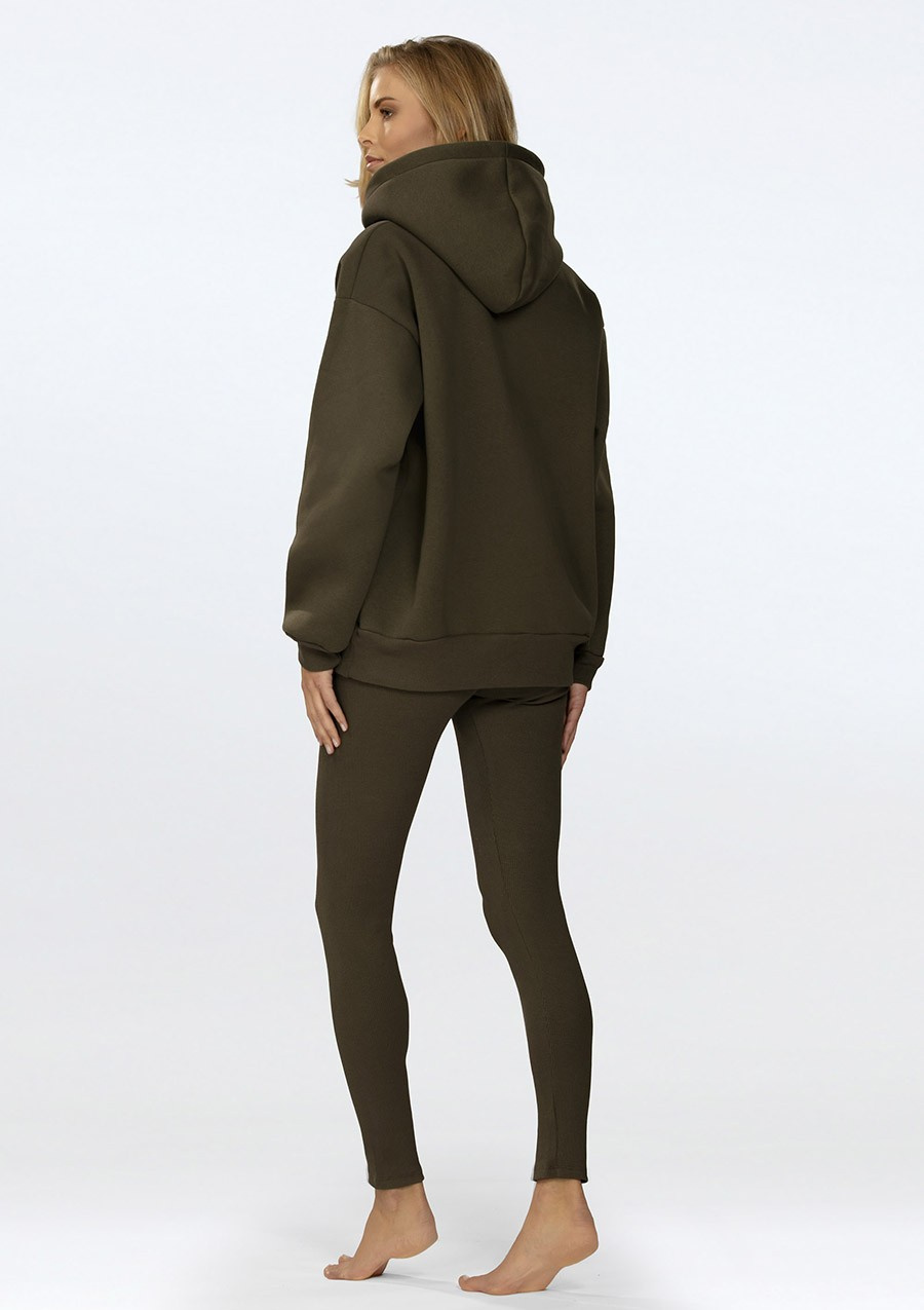 Komplet Oseye - khaki bawełna gruba i prążki - Dkaren