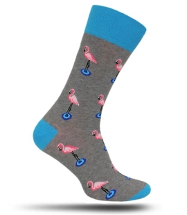 Skarpetki męskie z zabawnym wzorem flaminga More 078 OSTATNIE SZTUKI 