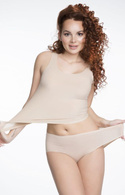Beżowe bezszwowe wysokie figi Julimex FLEXI-ONE MAXI S-XL