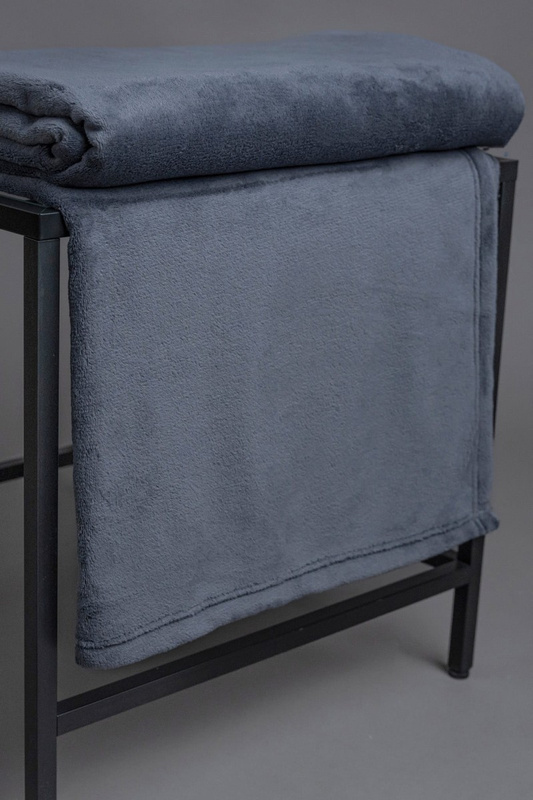 Miękki grafitowy koc Unikat