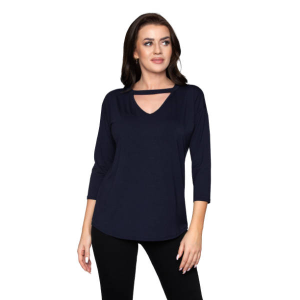Elegancka granatowa  bluzka damska Babell ALEXA 