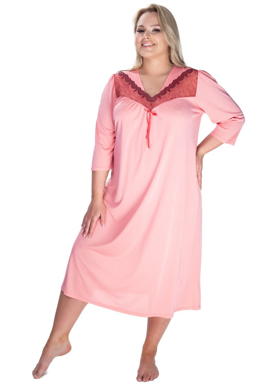 Luźna koszula nocna plus size Mewa Diana Love 6585 