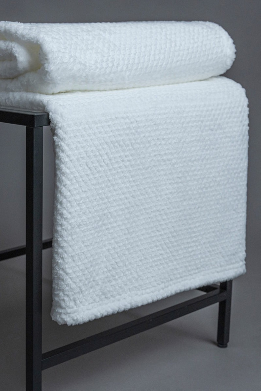 Miękki biały koc Unikat 