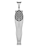 Siateczkowy bodystocking o szerokim splocie Obsessive G332