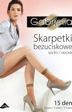 Skarpetki bezuciskowe Gabriella super lycra 15 den nero