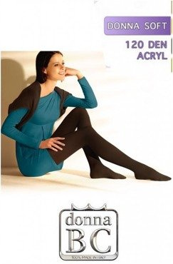 Ciepłe, akrylowe rajstopy Donna BC - Soft /120 DEN