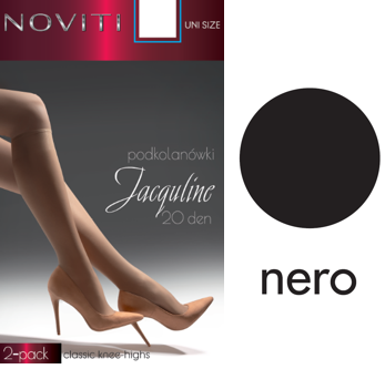 Podkolanówki Noviti Jacquline SD001-W-01 - 20 DEN czarne