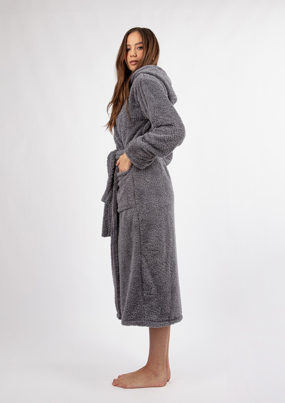 Szlafrok/Podomka DIANA DŁUGA - puch szary - Dkaren