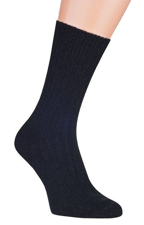 Ekskluzywne skarpetki z wełny jagnięcej  Skarpol 53  - czarne