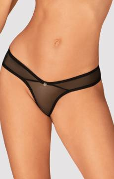 Czarne kuszące stringi Obsessive Glandez