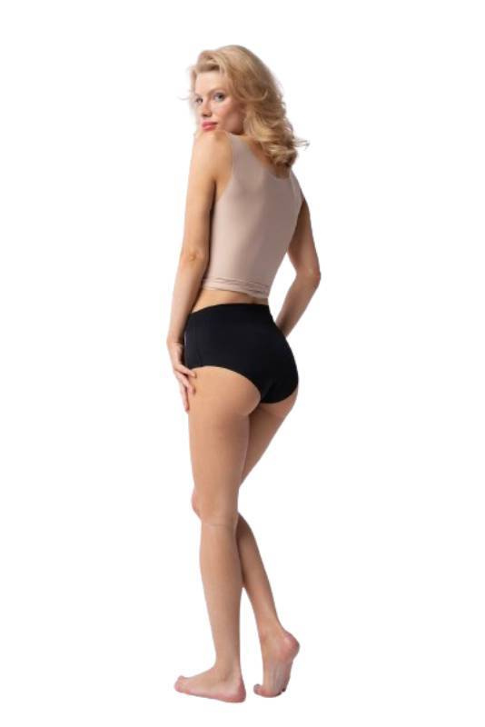 Wysokie, bezszwowe figi Julimex AMBER MAXI czarne 