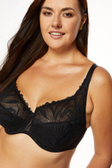 Eclipse Half Cup BH mit Spitze schwarz - czarny (ECLIPSE/B3) - Gorteks
