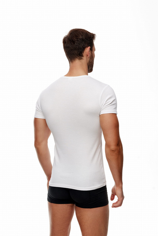 Biały bawełniany T-shirt męski BP005