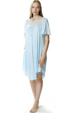 Jedwabna koszula nocna z koronką Mewa 0388 Józefina