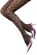 Czarne rajstopy w kwiatki Fiore FOOTLOOSE  30 DEN