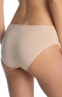 Beżowe bawełniane gładkie figi damskie Lama - 400 Bikini