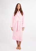 Puchaty szlafrok/ podomka ELIZA DŁUGA - puch róż - Dkaren