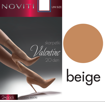 Skarpetki Noviti lycra SD002-W-02 20 den beż