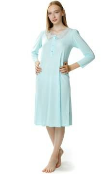 Długa koszula nocna na guziczki Mewa 6126 Antonina