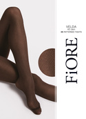 Rajstopy Fiore VELDA, wzór 3D-  chocolate