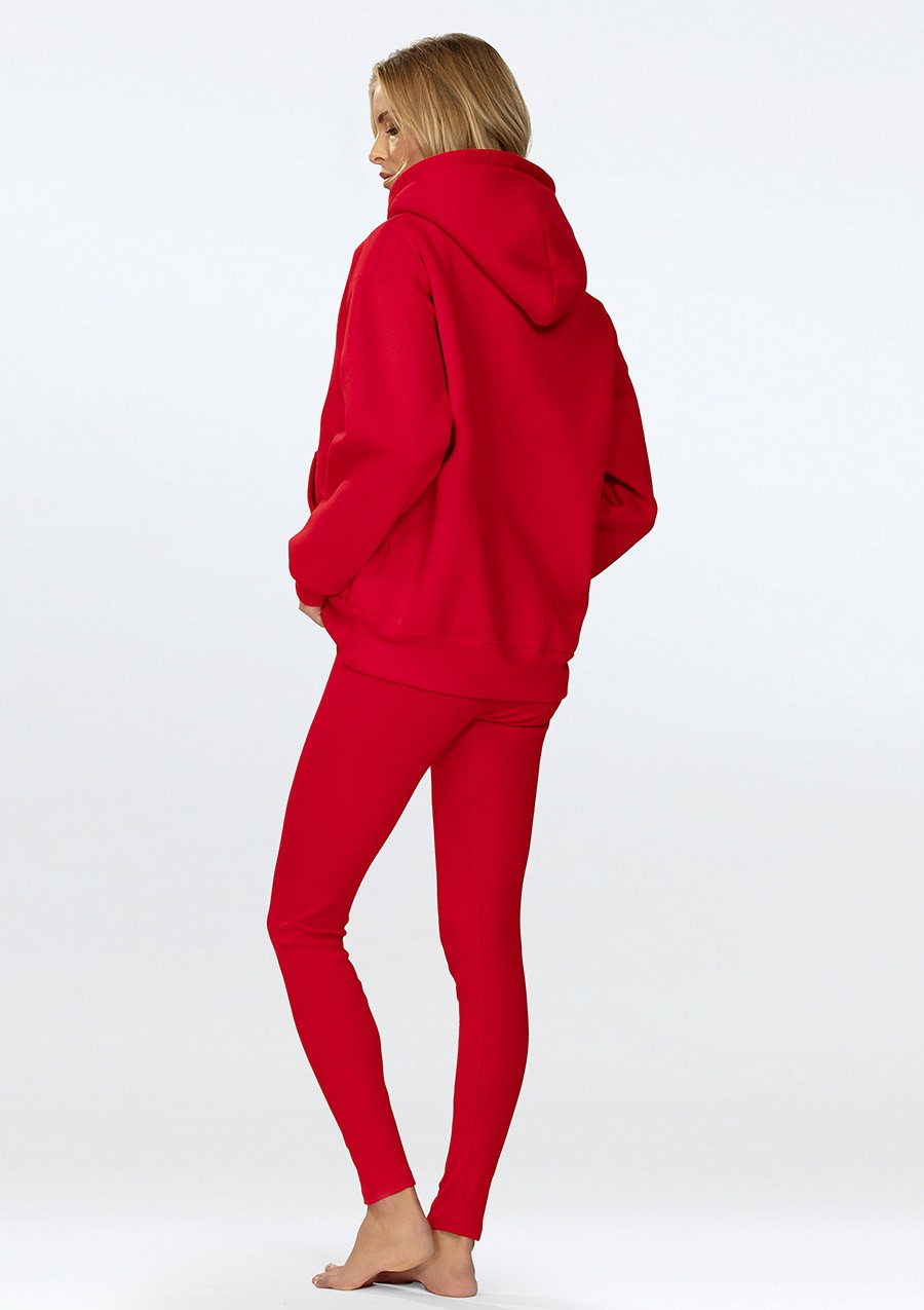 Komplet Oseye - czerwony bawełna gruba i prążki - Dkaren