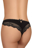 Czarne stringi damskie z koronką Modo 127