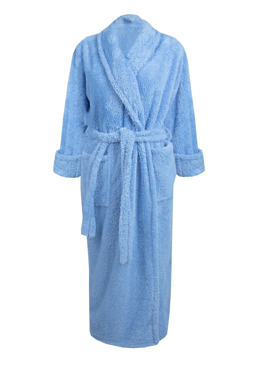 Puchaty szlafrok/ podomka ELIZA DŁUGA - puch turkus - Dkaren