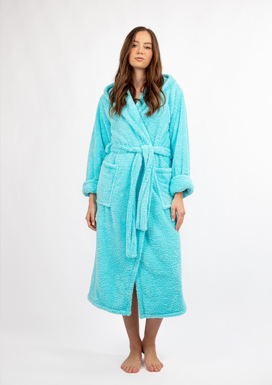 Szlafrok/Podomka DIANA DŁUGA - puch turkus - Dkaren