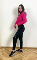 Różowy dres z kapturem De Lafense 496 JUST
