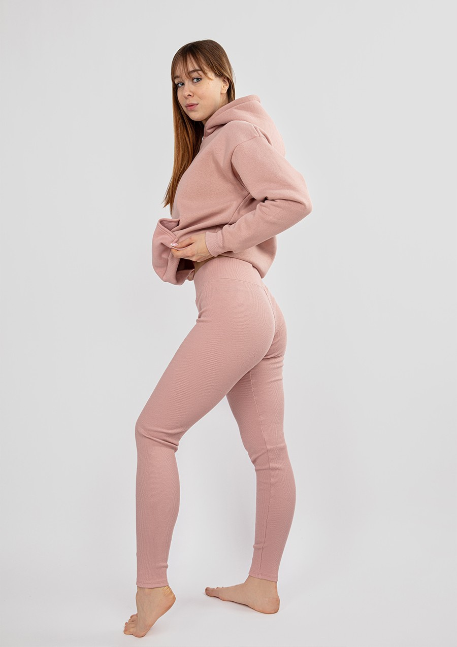 Komplet Oseye H1 - puder bawełna gruba i prążki - Dkaren